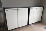 1410912 Cabinets and office chairs