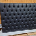1408007-1 Bed headboards in black imitation leather 160 cm, 6 pcs.