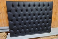 1408007 Bed headboards in black imitation leather 160 cm, 6 pcs.