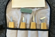 1477152 4-piece Wood Carving Set with Bamboo Handle - Free Shipping