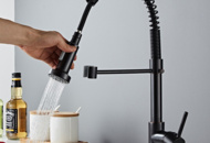 1477195 Kitchen faucet with pull-out spout Black - Free shipping