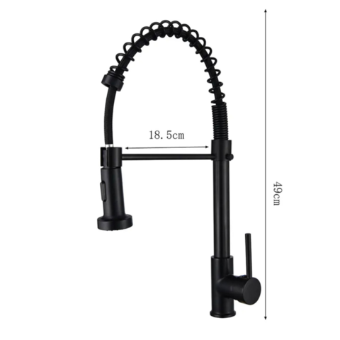 1477195-3 Kitchen faucet with pull-out spout Black - Free shipping