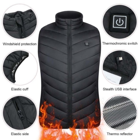 1477207-1 2 pcs Heated Vests 9 Zoners Large - Free shipping