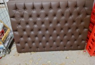 1477672 Bed headboards in brown imitation leather 160/180 cm 8 pcs
