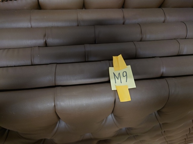 1477672-3 Bed headboards in brown imitation leather 160/180 cm 8 pcs