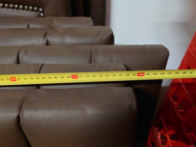 1477672-7 Bed headboards in brown imitation leather 160/180 cm 8 pcs