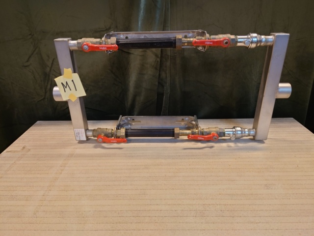 1477673-2 Water meter console with valves