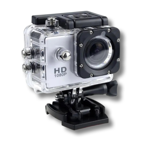 1477311-1 2 pcs Action Cameras 1080P Waterproof with Accessories Silver - Free shipping