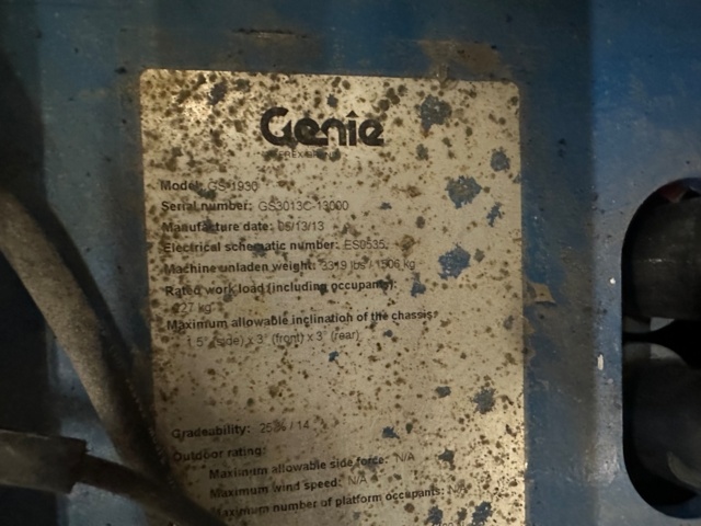 1477122-27 Saxlift Genie GS1930 -2013