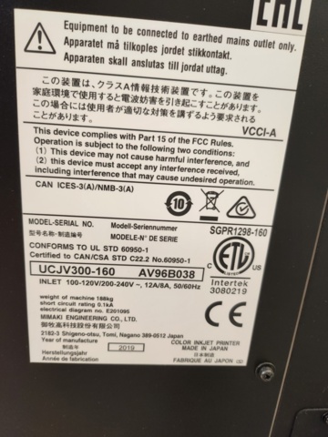 1371155-9 Large format printer with accessories - Mimaki UCJV300-160