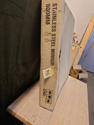 1477680-1 Stainless steel mirror – 800 x 800 mm (new)