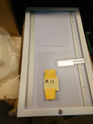 1477684-2 Information board / lockable notice board – A4, aluminum frame (6 pcs)