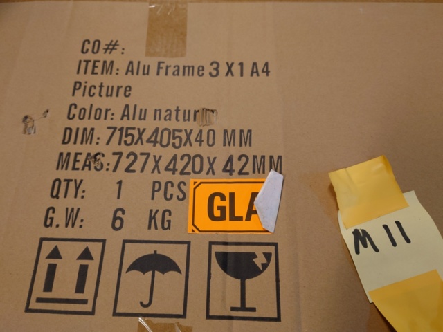 1477684-3 Information board / lockable notice board – A4, aluminum frame (6 pcs)