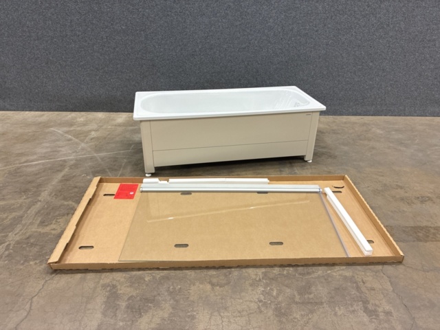 1477695-1 Bathtub Enamel 1600 Std & screen wall Ma/Kl 80, Svedbergs