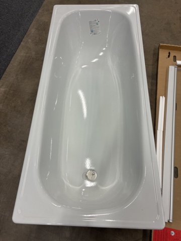 1477695-7 Bathtub Enamel 1600 Std & screen wall Ma/Kl 80, Svedbergs