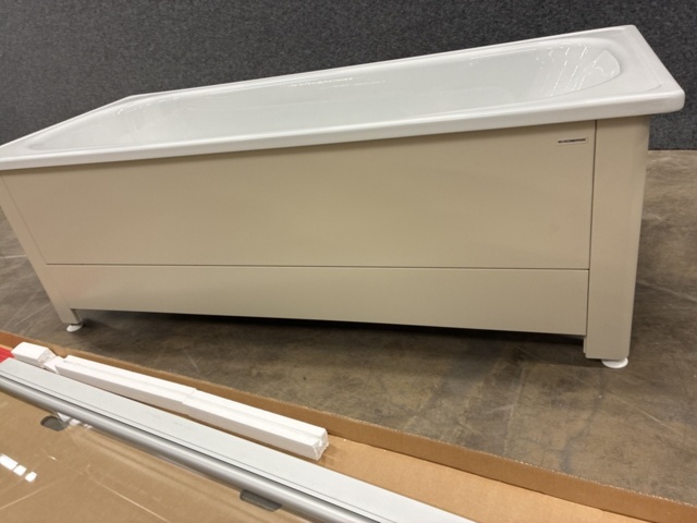 1477695-18 Bathtub Enamel 1600 Std & screen wall Ma/Kl 80, Svedbergs