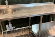 1477748 Stainless steel sink with hob