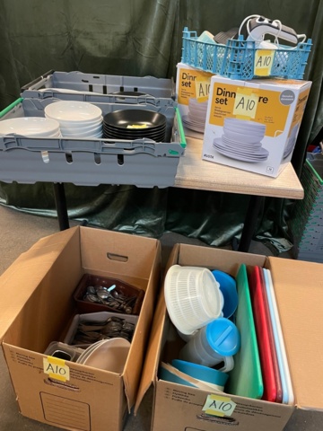 1477776-2 Various kitchen utensils from a restaurant