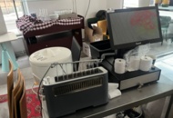 1424058 Susoft cash register with cash drawer and kitchen equipment