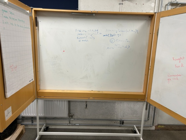 1442499-3 10 office chairs and 1 whiteboard