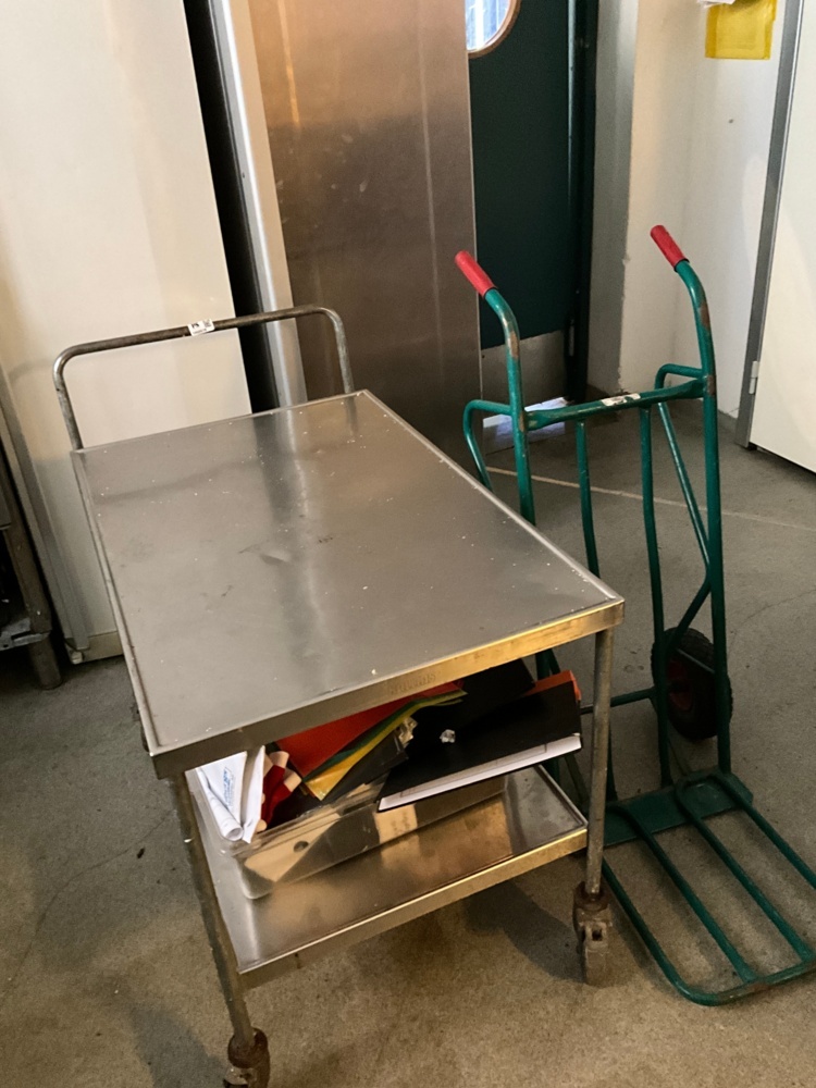 1452679-1 Rostfri vagn och säckkärra
