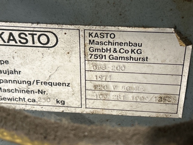 1454855-6 Metal saw - Kasto UBS 200