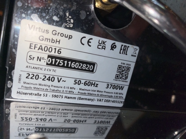 1384712-5 Espresso machine - Mastro Atlantic 2 CV TC, -2024