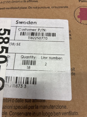 1476026-3 18 pcs Carbonated water cartridges SodaStream