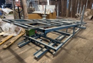 1454822 Height-adjustable cutting table for foam plastic including foam plastic block