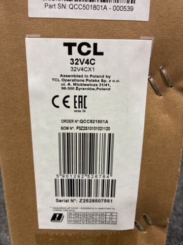 1478158-2 32" TV QLED TCL 32V4C