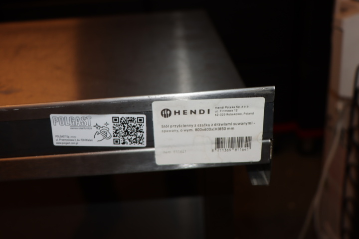 1295854-3 Rostfritt skåp - Hendi