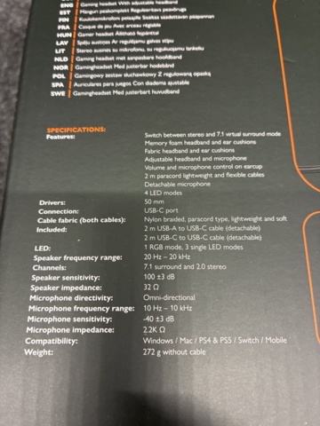 1478132-3 Gaming headset & universal headset stand, Deltaco