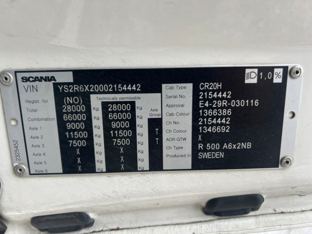 1478327-39 Scania R500 6x2 12.7 Automatisk, 500hk, 2019