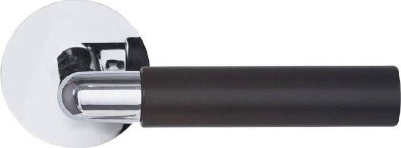 1478592-1 Innerdörrhandtag, 8 st – Hvid, EasyClick, krom/svart