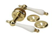 1478709 Interior door handles, 12 pcs – Millers, brass/white