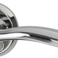 1478764-1 Innerdörrhandtag, 8 st– Hvid, krom