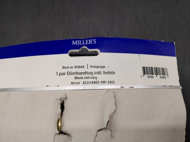 1463612-2 Exterior door handles 4 pcs – Millers, shiny brass