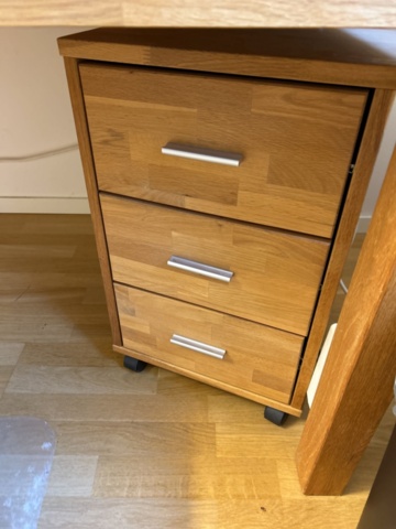 1454872-5 Office furniture with accessories - desk, office chair, shelves, filing cabinets and whiteboard