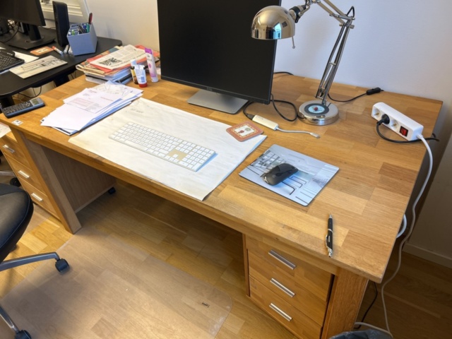 1454872-7 Office furniture with accessories - desk, office chair, shelves, filing cabinets and whiteboard