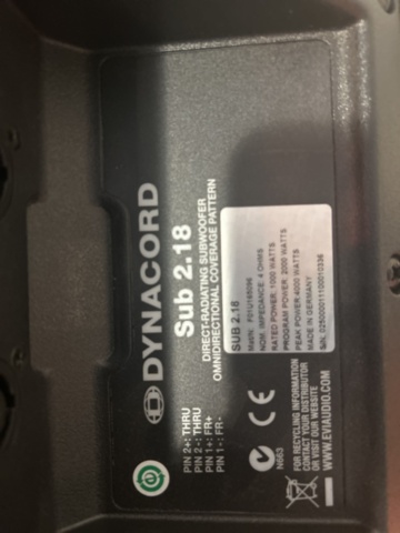 1470204-8 Professionella PA-högtalare Dynacord Sub 2.18