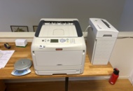 1454876 Office equipment - Printer, shredder and digital scale