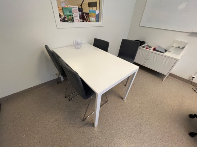 1424076-3 Office room with furniture - electric desk, meeting table, chairs, storage