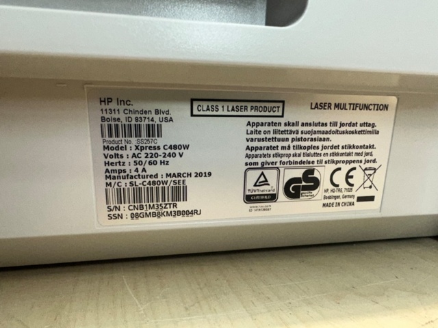 1479891-7 Printer Samsung Xpress C480W