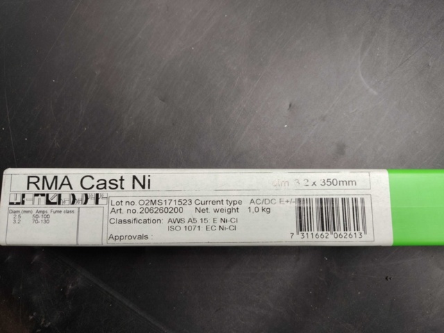 1480023-4 Nickelelektrod, 2 st 1 kg – Luna, RMA CastNi 3,2 x 350 mm