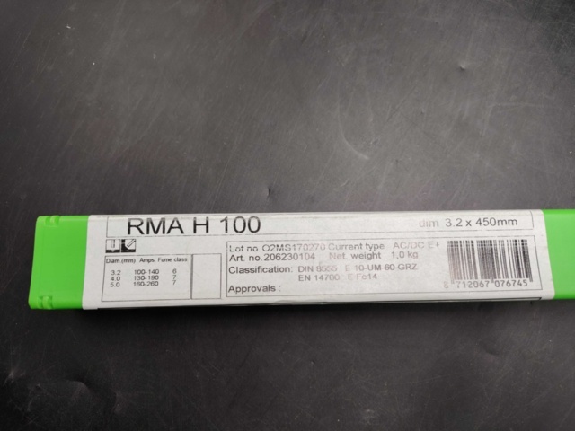 1480110-3 Welding electrode, 6 pcs 1kg – Luna, RMA H100 3.2×450 mm