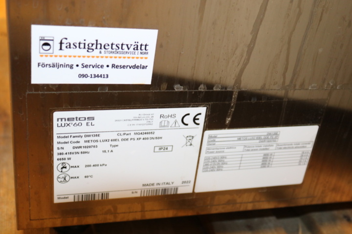 1416783-10 Diskanläggning Metos Master Lux2 60 Family DW135 E -2022