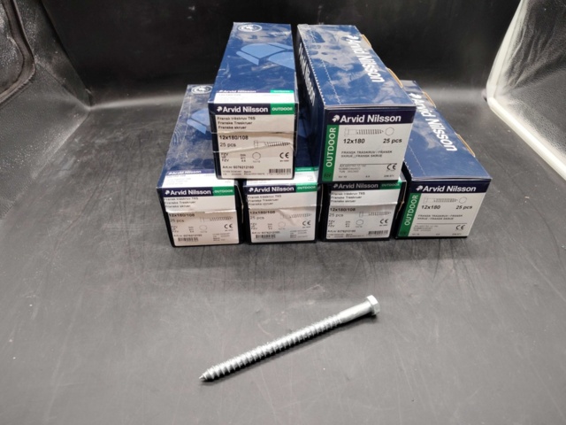 1480345-3 French wood screw, 150 pcs, Arvid Nilsson – 12x180/108, outdoor