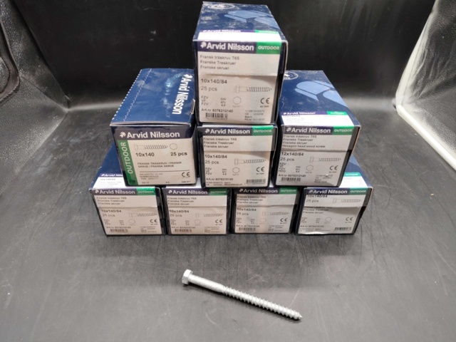 1480335-2 Träskruv, 225 st – Arvid Nilsson, fransk träskruv T6S utomhus