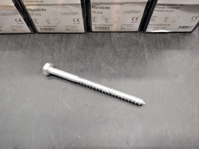 1480336-3 Träskruv, 225 st – Arvid Nilsson, fransk träskruv T6S utomhus