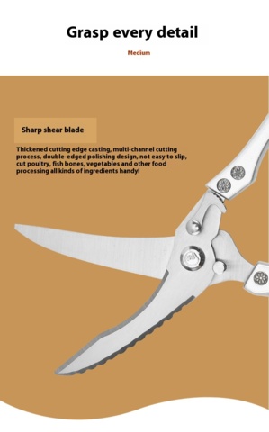 1480564-8 3 pcs Professional kitchen scissors for chicken and bones – 25 cm - Free shipping